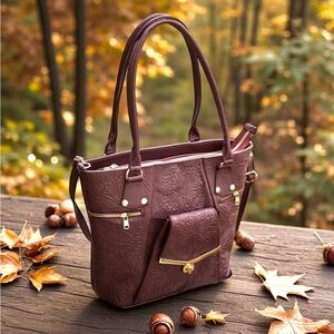 Handmade genuine leather tote bag